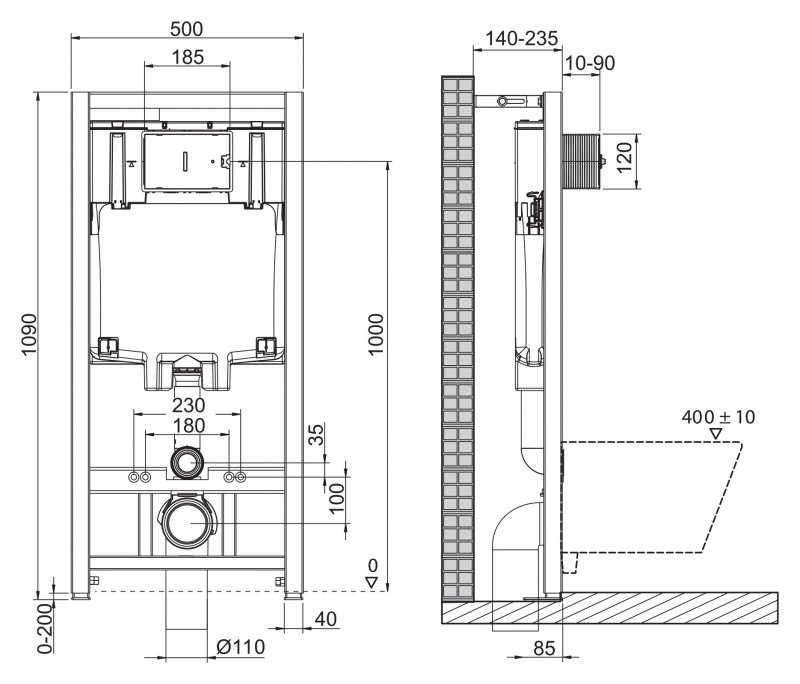 Унитаз подвесной BelBagno UNO BB3105CHR безободковый, с крышкой микролифт, с инсталляцией и белой кнопкой купить в интернет-магазине Sanbest