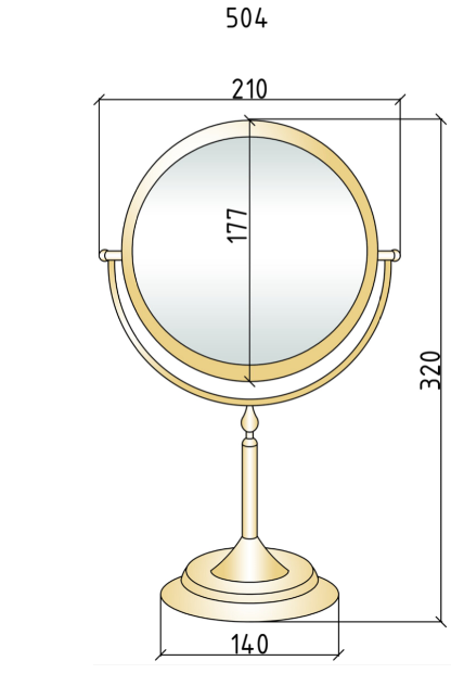 Зеркало косметическое настольное Boheme Imperiale 504 купить в интернет-магазине сантехники Sanbest