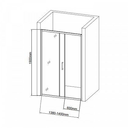 Душевая дверь Aquanet SD-1400A 140 купить в интернет-магазине Sanbest
