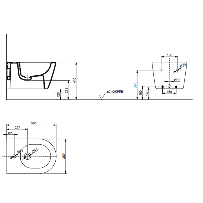 Биде подвесное RP TOTO B552E#XW купить в интернет-магазине Sanbest