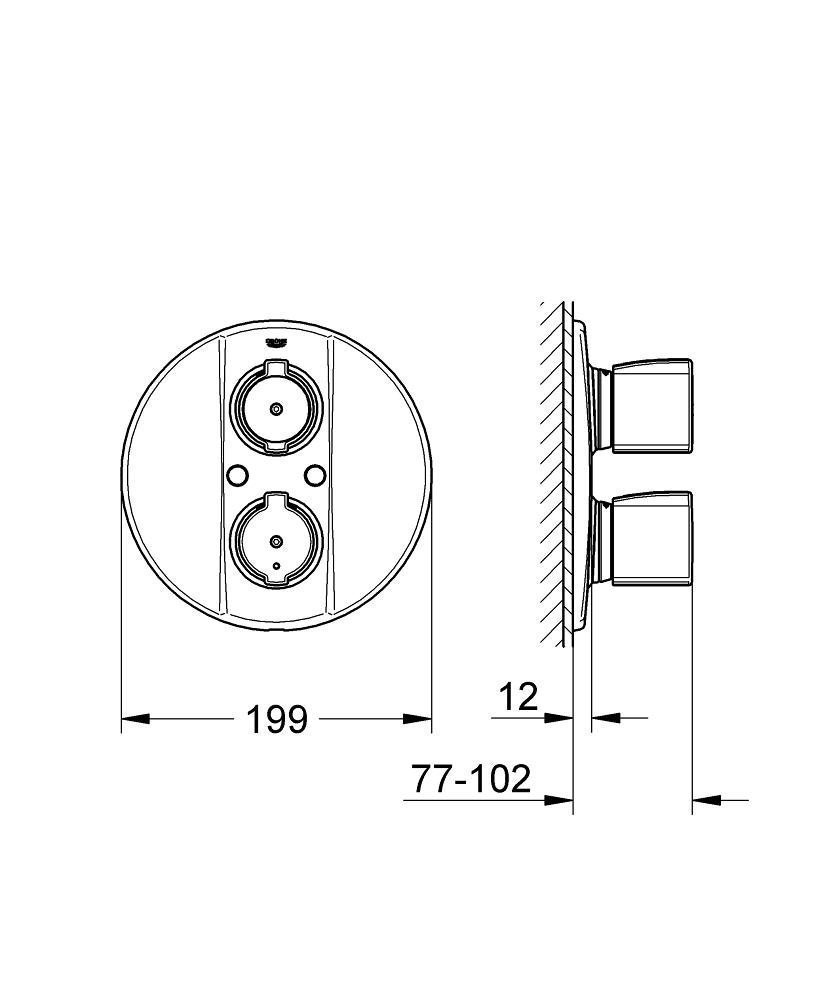 Смеситель для душа Grohe Grohtherm 2000 Special  19416 000 купить в интернет-магазине сантехники Sanbest