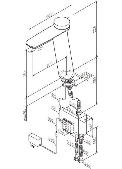 Смеситель для раковины AM.PM Inspire V2.0 F50A92400 купить в интернет-магазине сантехники Sanbest