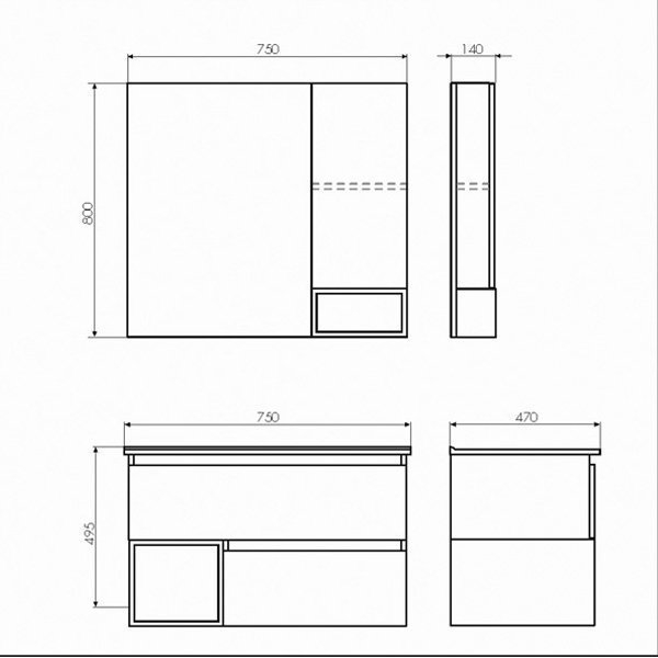 Тумба с раковиной Comforty Турин 75 Белая для ванной в интернет-магазине Sanbest