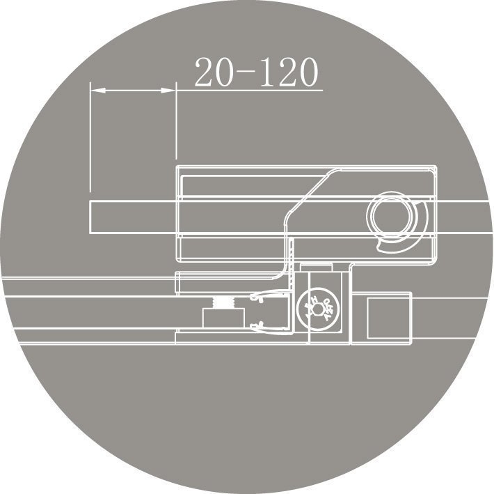 Душевая дверь Cezares Slider B-1-80/90 хром тонированный купить в интернет-магазине Sanbest