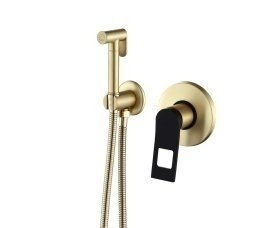 Гигиенический душ Bronze De Luxe ELEMENT EL28GB матовое золото/черный купить в интернет-магазине сантехники Sanbest