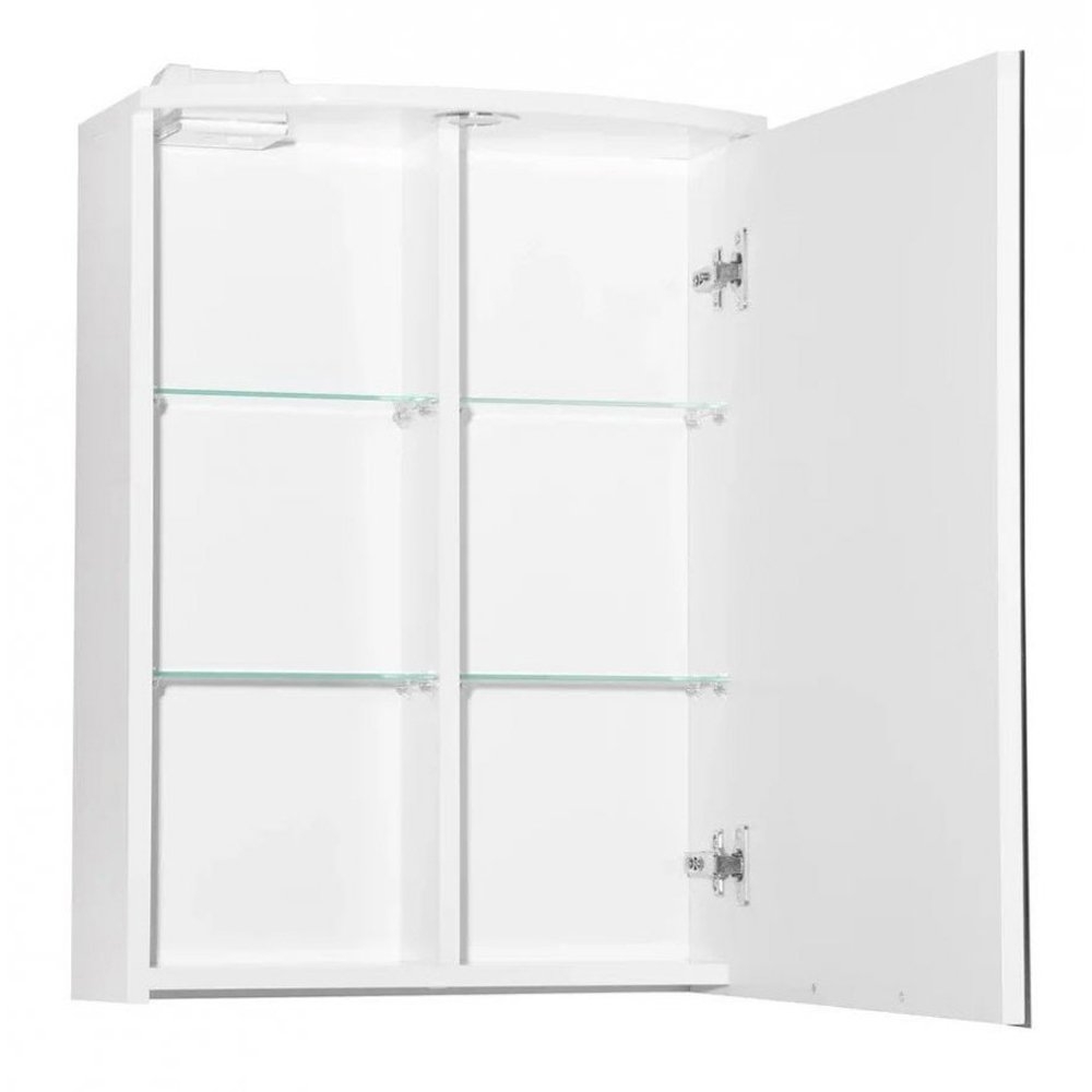 Зеркальный шкаф с подсветкой Style Line ЖАСМИН ЛС-000010038 50 белый в ванную от интернет-магазине сантехники Sanbest