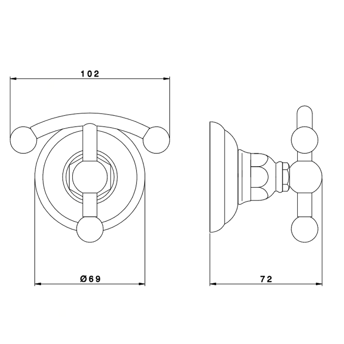 Крючок Nicolazzi Accessori Classica 1481CR Хром купить в интернет-магазине сантехники Sanbest