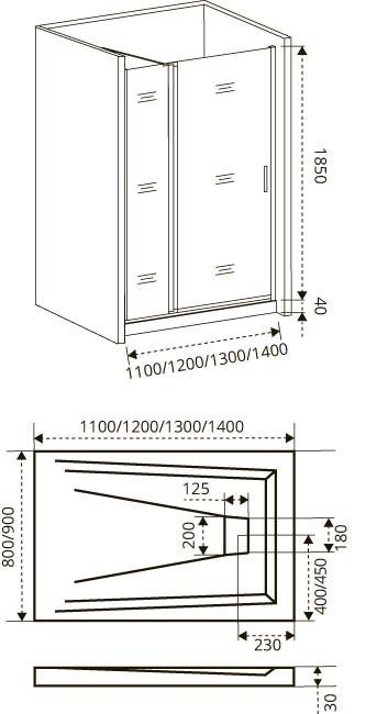 Душевая дверь Good Door FANTASY WTW-120-С-CH купить в интернет-магазине Sanbest