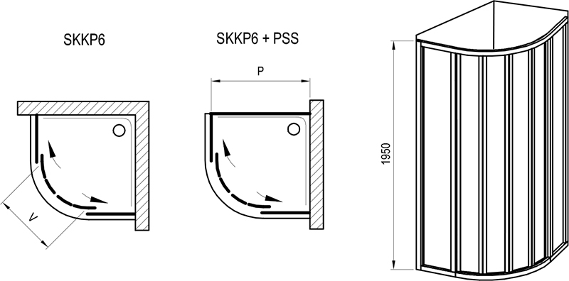 Душевой уголок Ravak SUPERNOVA SKKP6 90x90 черный/Transparent купить в интернет-магазине Sanbest