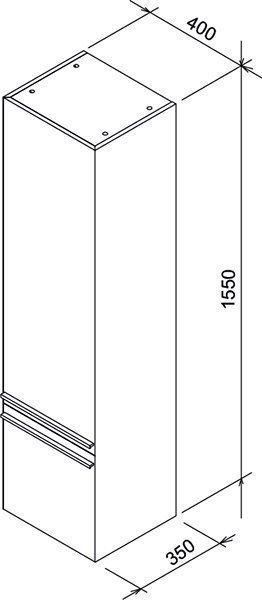 Пенал Ravak Clear SB 400 белый/вишня для ванной в интернет-магазине сантехники Sanbest