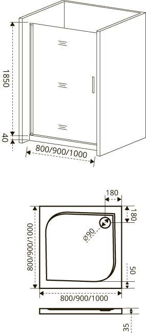 Душевая дверь Good Door FANTASY DR-100-С-CH купить в интернет-магазине Sanbest