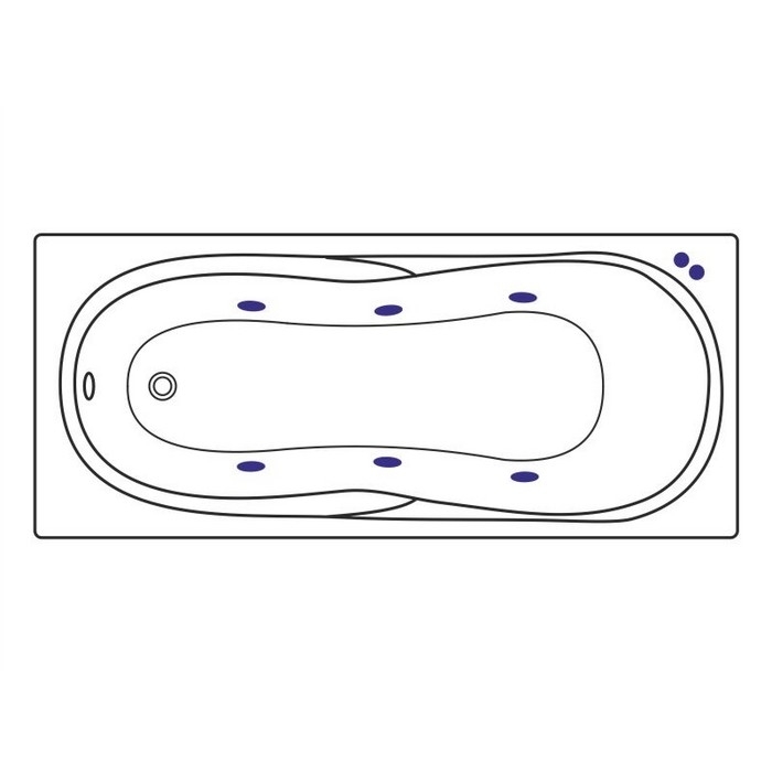 Ванна акриловая EXCELLENT Sekwana 170x75 SOFT золото купить в интернет-магазине Sanbest