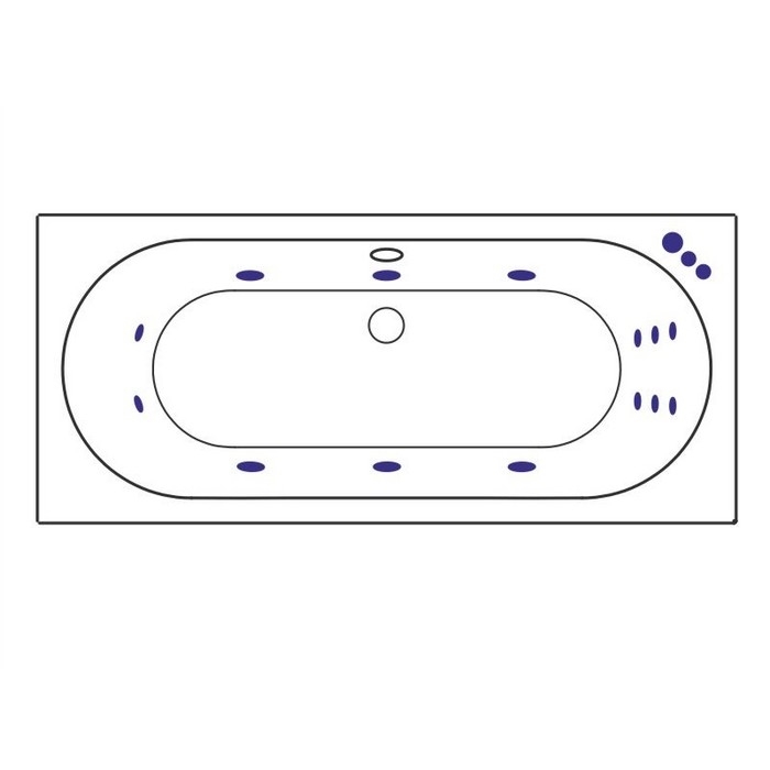 Ванна акриловая EXCELLENT Oceana Slim 160x75 SMART золото купить в интернет-магазине Sanbest