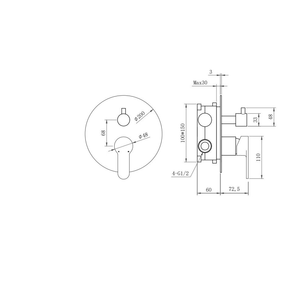 Душевая система Berges NARDIS 2R 71003 хром купить в интернет-магазине сантехники Sanbest