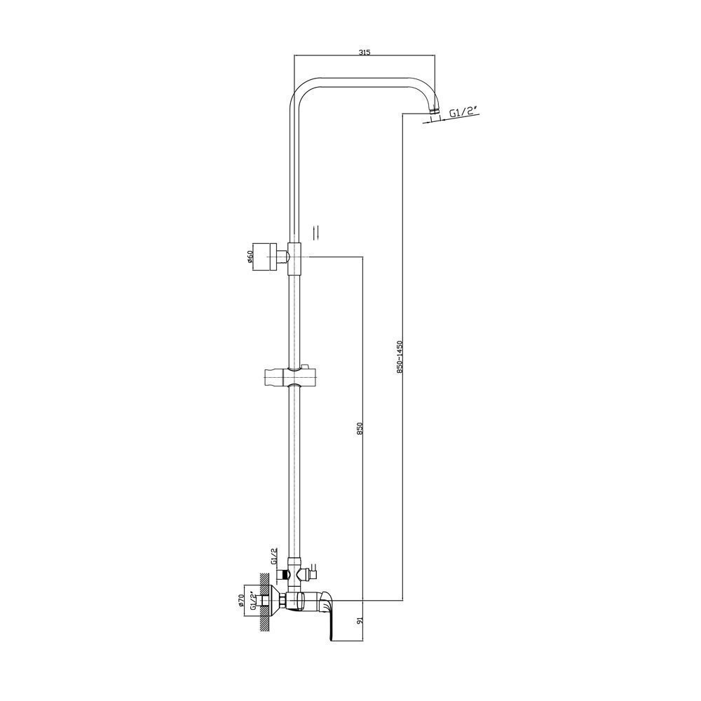 Душевая колонна Rush ST4235-50 купить в интернет-магазине сантехники Sanbest