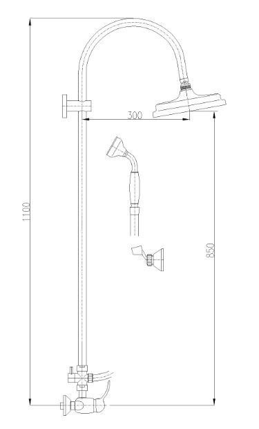 Душевая система Rav-Slezak LABE L481.5/3SM бронза купить в интернет-магазине сантехники Sanbest