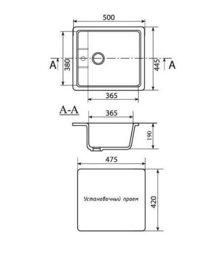 Мойка кухонная MIXLINE ML-GM28 533505 бежевый купить в интернет-магазине сантехники Sanbest