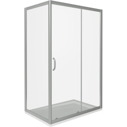 Душевой уголок Good Door Infinity WTW+SP 120х100 стекло прозрачное/профиль хром купить в интернет-магазине Sanbest