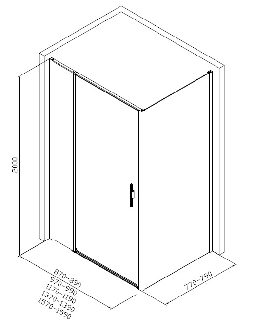 Душевой уголок Allen Brau Priority 100x80 3.31028.00 + 3.31040.00 прозрачный/хром купить в интернет-магазине Sanbest