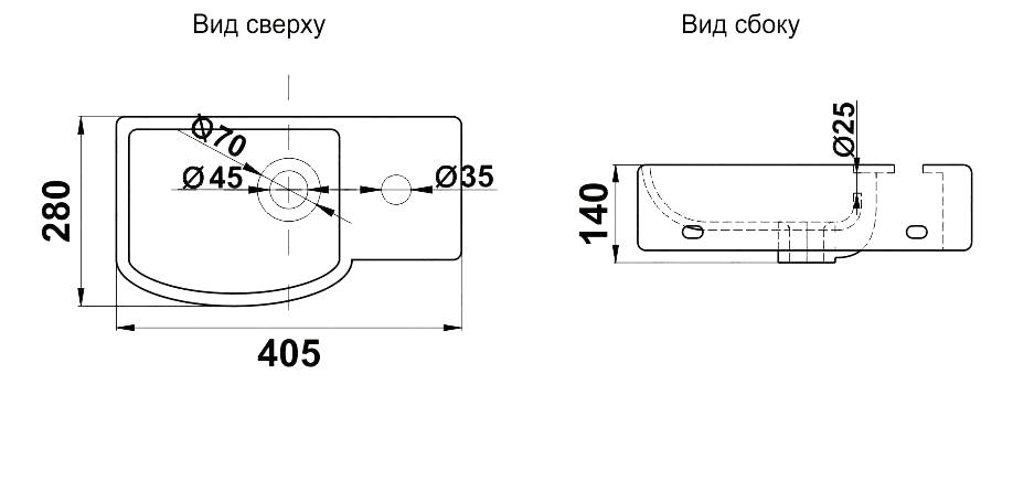 Раковина Melana 78404 78404R-805 белая купить в интернет-магазине Sanbest