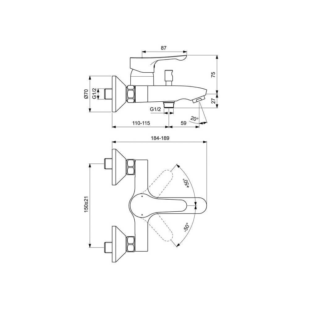 Набор смесителей Ideal Standard Ceraflex Alpha BD003AA купить в интернет-магазине сантехники Sanbest