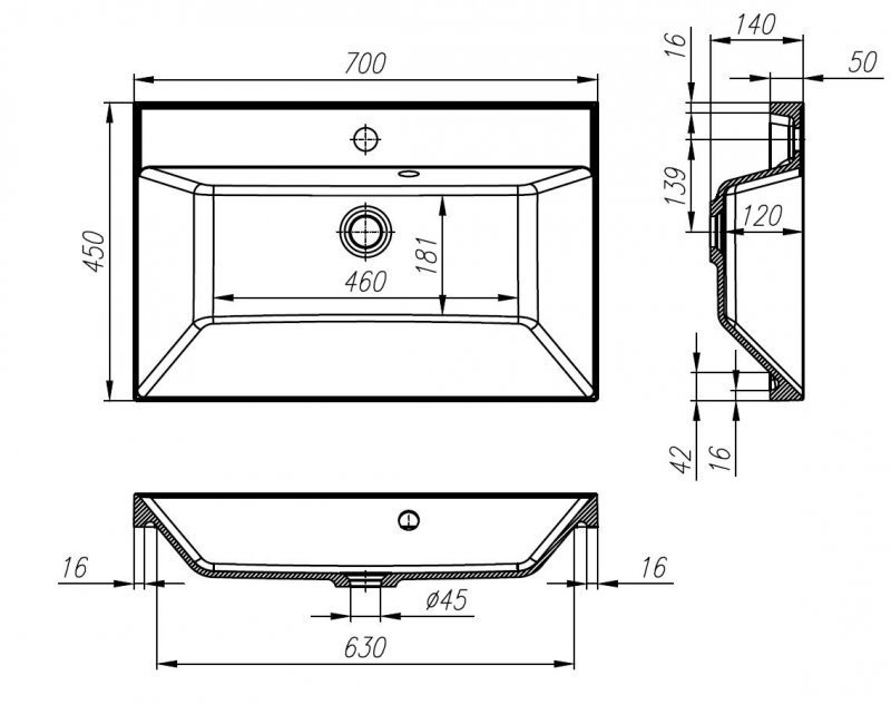 Тумба с раковиной BelBagno VITTORIA 2C SO 70 Bianco Lucido для ванной в интернет-магазине Sanbest