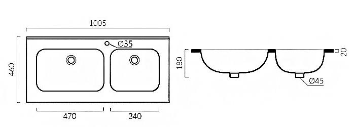 Раковина Grossman GR-3040-2 белая купить в интернет-магазине Sanbest