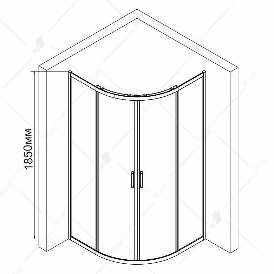 Душевой уголок RGW Classic CL-53B 80x80 купить в интернет-магазине Sanbest