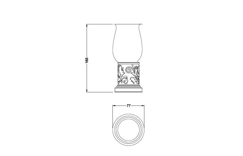 Стакан Schein CARVING 7065013 хром купить в интернет-магазине сантехники Sanbest