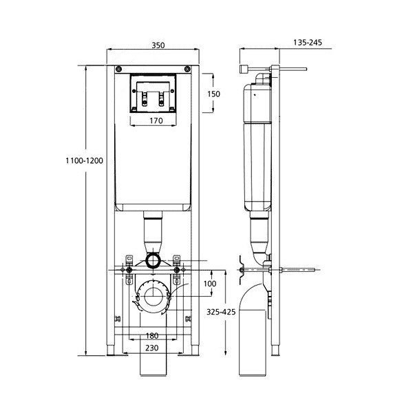 Унитаз подвесной с инсталляцией Ideal Standard Tempo-IS W990101 купить в интернет-магазине Sanbest