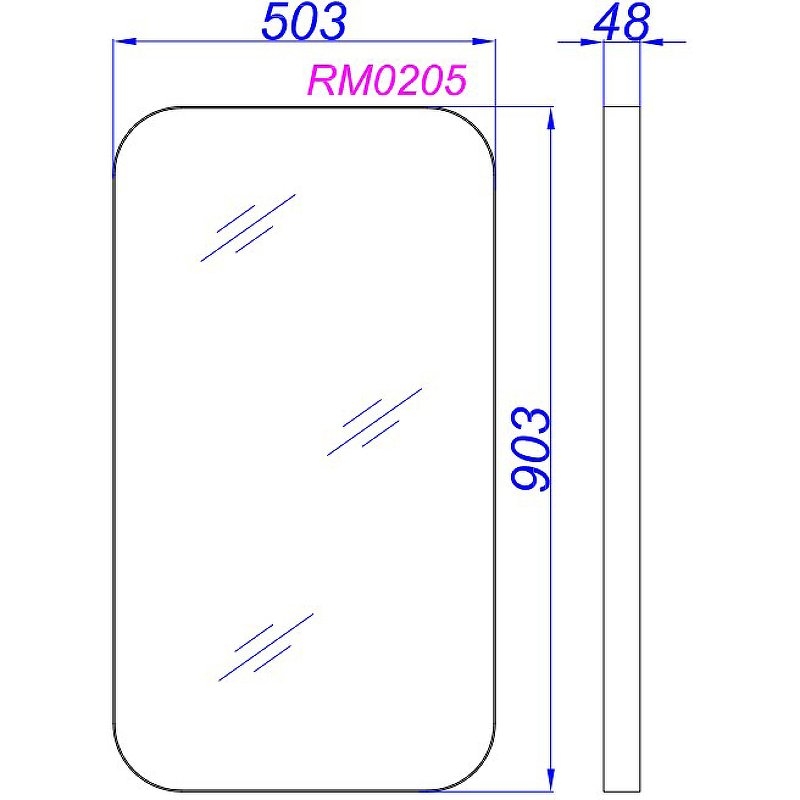Зеркало Aqwella RM RM0205W рама белая в ванную от интернет-магазине сантехники Sanbest
