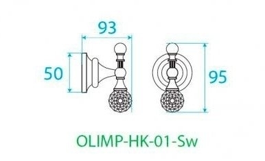 Крючок Cezares OLIMP-HK-01-Sw хром купить в интернет-магазине сантехники Sanbest