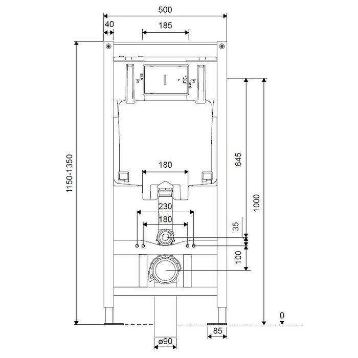 Инсталляция для унитаза Excellent Shiro 1110 купить в интернет-магазине сантехники Sanbest