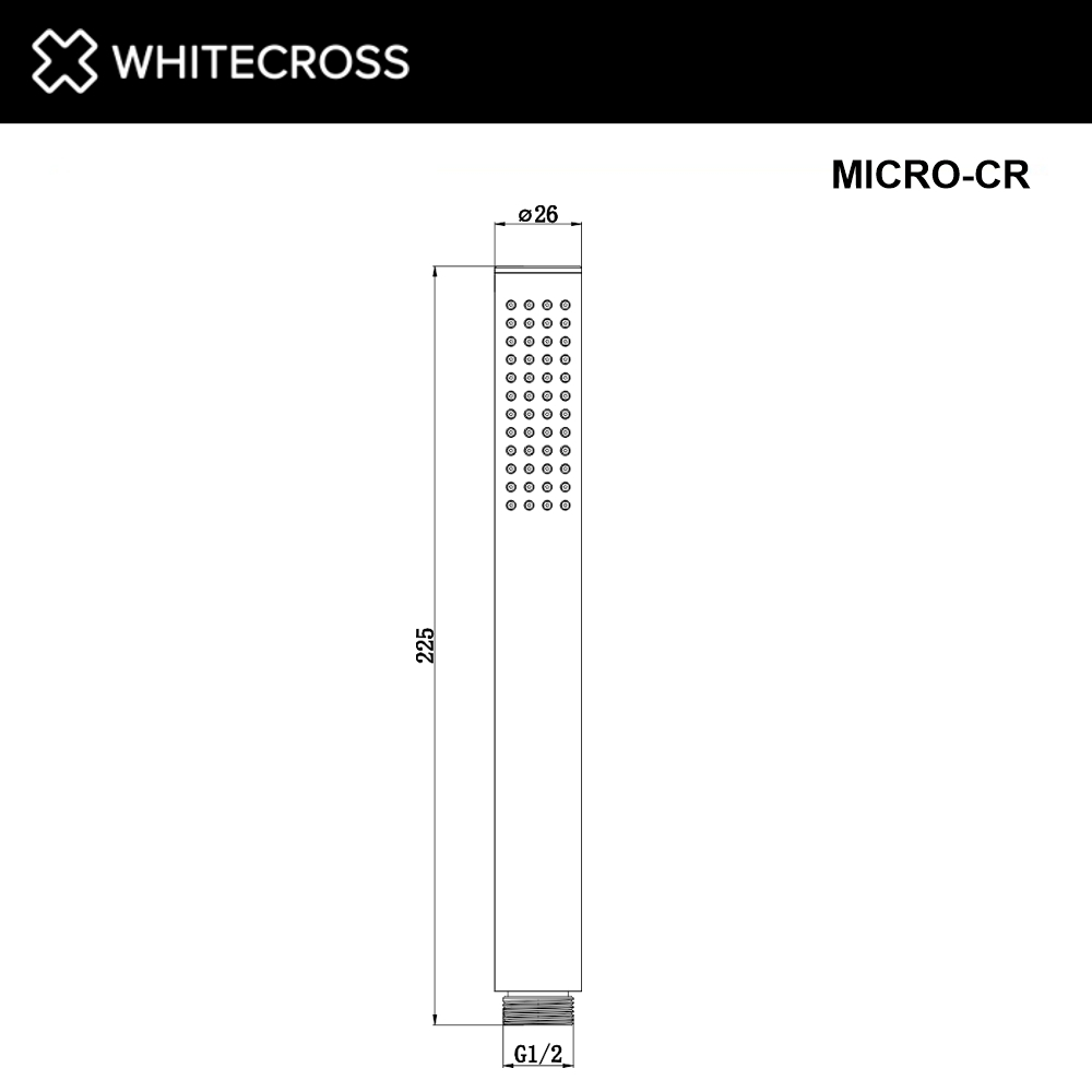 Душевая лейка WhiteCross Y MICRO-CR хром купить в интернет-магазине сантехники Sanbest