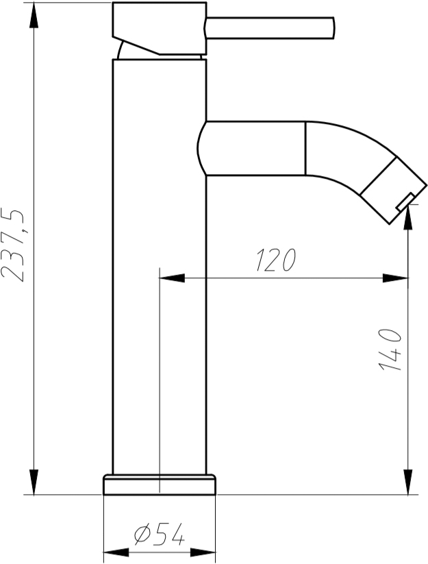 Смеситель для раковины Aquanet Steel AF210-10S купить в интернет-магазине сантехники Sanbest