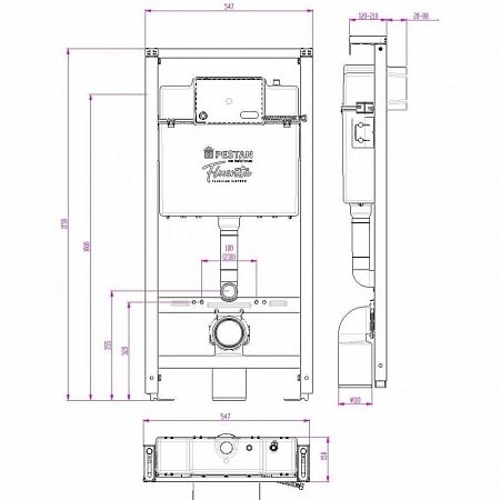 Унитаз с инсталляцией Pestan Fluenta Rimless SET40006661PM безободковый, с крышкой микролифт, кнопка хром матовый купить в интернет-магазине Sanbest