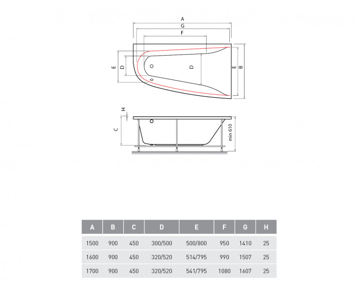 Акриловая ванна Vayer Boomerang 150x90 купить в интернет-магазине Sanbest