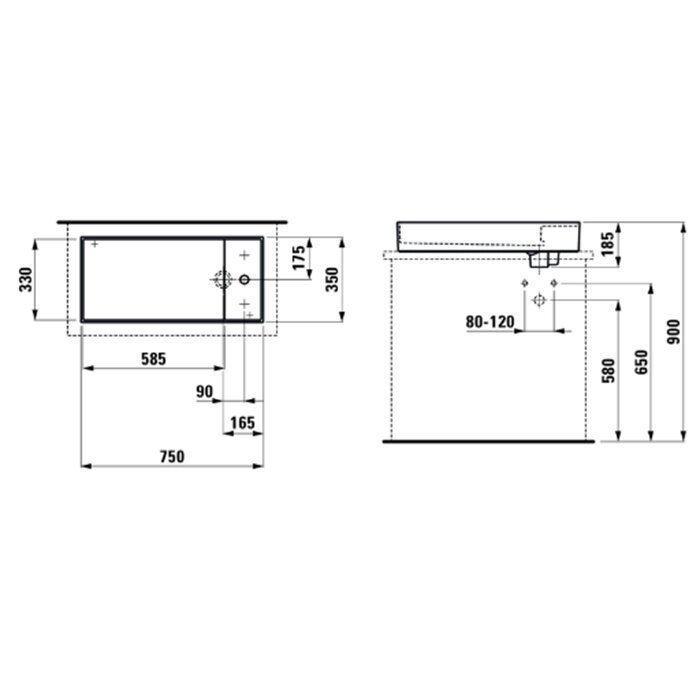 Раковина-чаша Laufen Kartell 8.1233.2.000.112.1 купить в интернет-магазине Sanbest