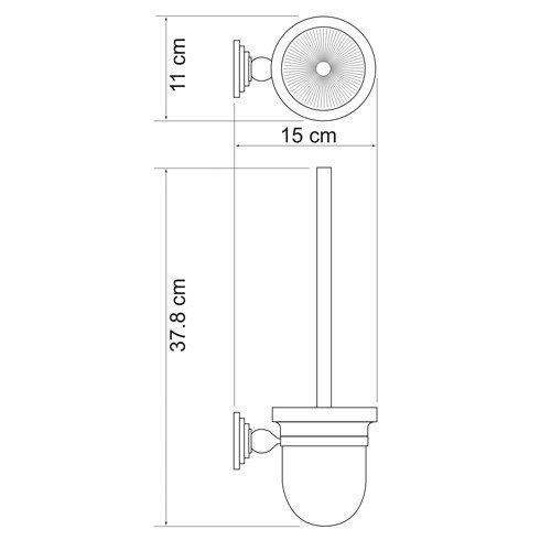 Ершик подвесной WasserKRAFT Ammer K-7027 купить в интернет-магазине сантехники Sanbest