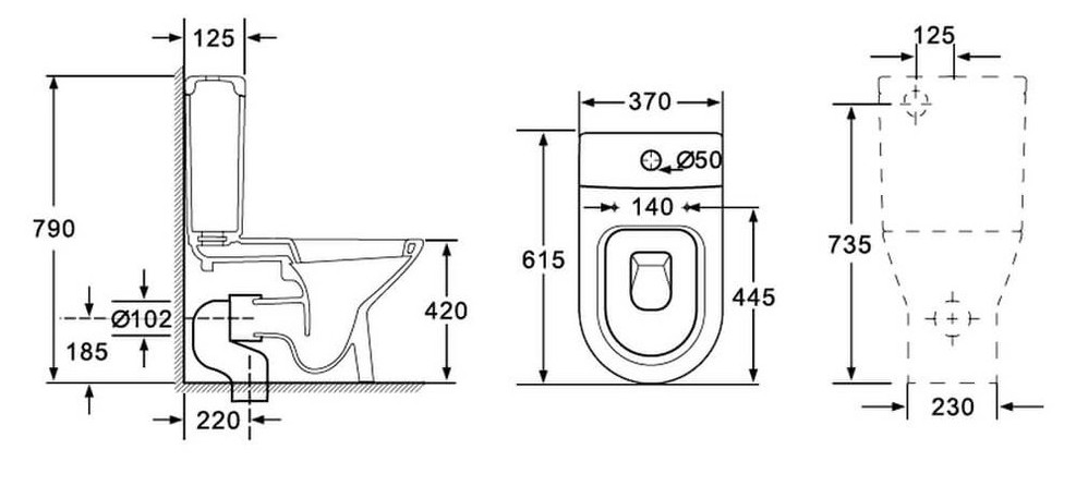 Унитаз-компакт Orans Ceramic OLS-WM9902 безободковый, с бачком, с крышкой микролифт купить в интернет-магазине Sanbest