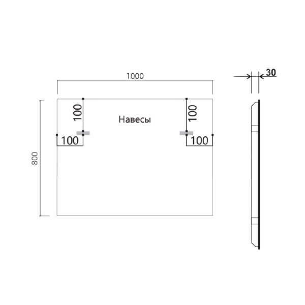 Зеркало LED Vincea VLM-3VN100 100×80 в ванную от интернет-магазине сантехники Sanbest