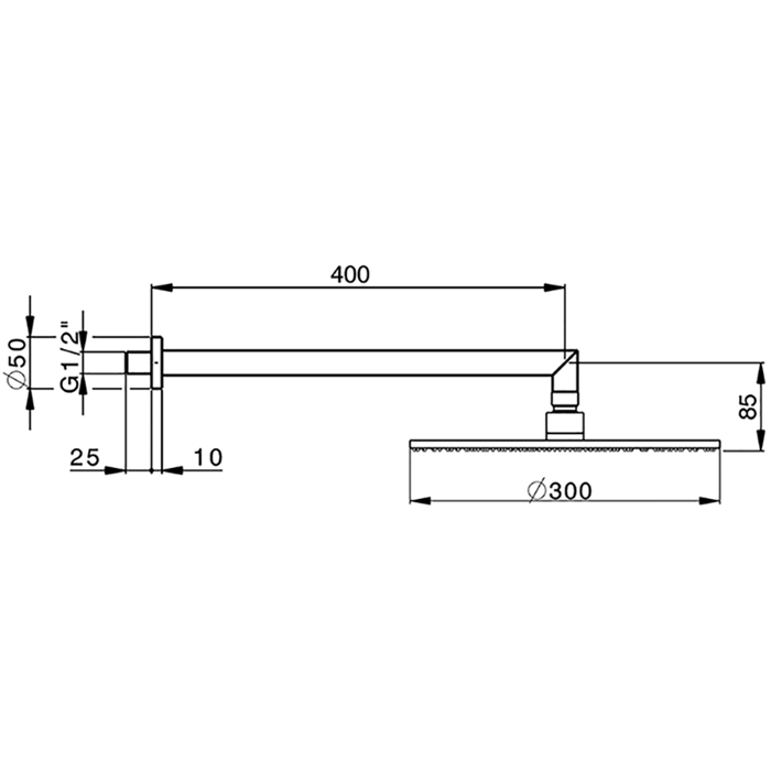 Верхний душ Cisal Shower DS01362040 купить в интернет-магазине сантехники Sanbest