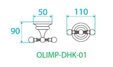 Крючок Cezares OLIMP-DHK-03 золото купить в интернет-магазине сантехники Sanbest