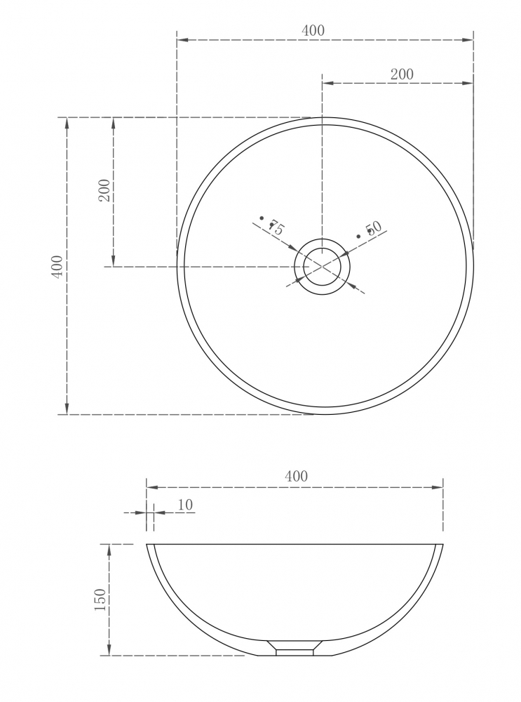 Раковина накладная ABBER Stein AS2608 белая матовая купить в интернет-магазине Sanbest