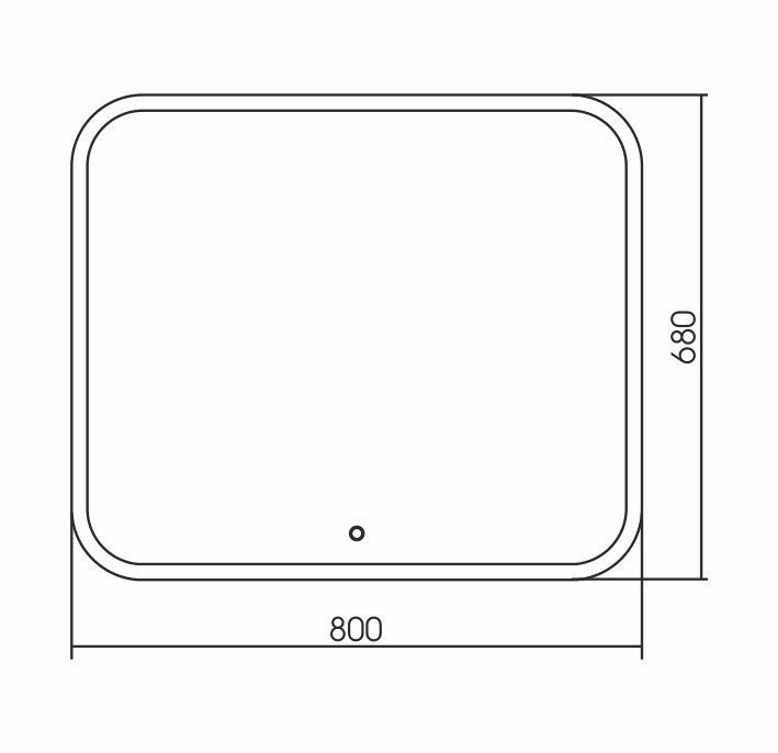 Зеркало с сенсором GROSSMAN Comfort 680680 80x68 в ванную от интернет-магазине сантехники Sanbest