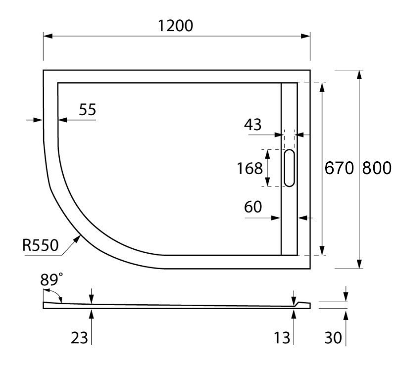 Душевой поддон Cezares TRAY AS-RH 120x80 белый купить в интернет-магазине Sanbest