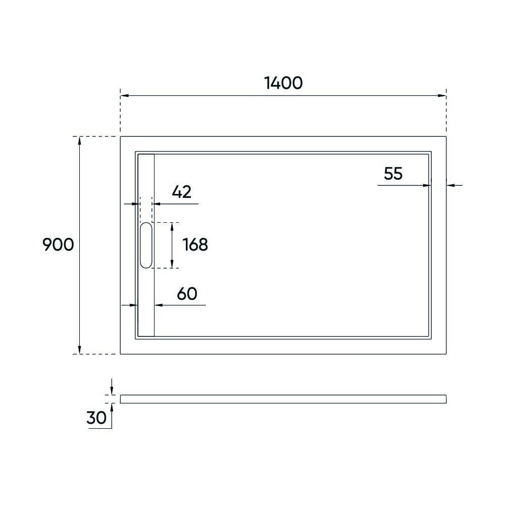 Душевой поддон Veconi Tezeo TZ07-14090PR-01-19C3 140x90 купить в интернет-магазине Sanbest