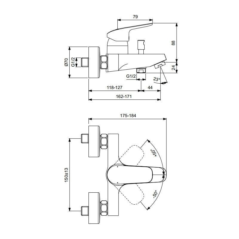 Набор смесителей Ideal Standard Ceraflex BD001AA купить в интернет-магазине сантехники Sanbest