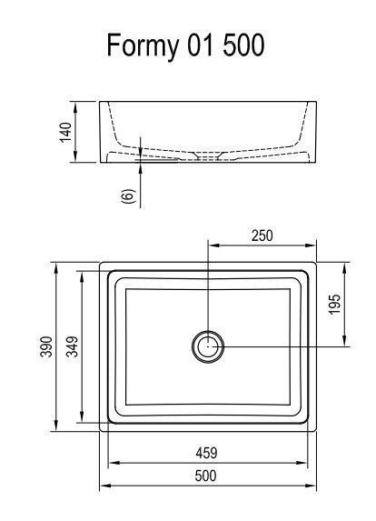 Раковина Ravak Formy 01 D 500 купить в интернет-магазине Sanbest