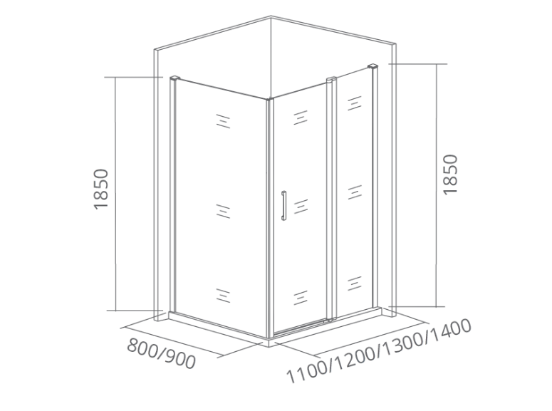 Душевой уголок Good Door Infinity WTW+SP 140х90 с рисунком/профиль хром купить в интернет-магазине Sanbest